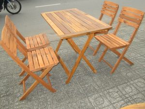 Bàn ghế cafe gỗ 02 – BGG02