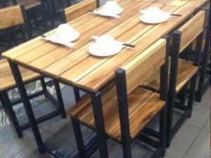 Bàn ghế cafe gỗ 16 – BGG16