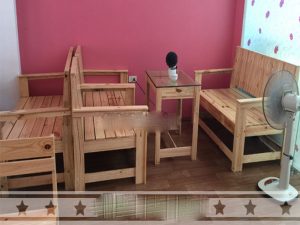 Bàn ghế gỗ quán cafe 04 – BGG04