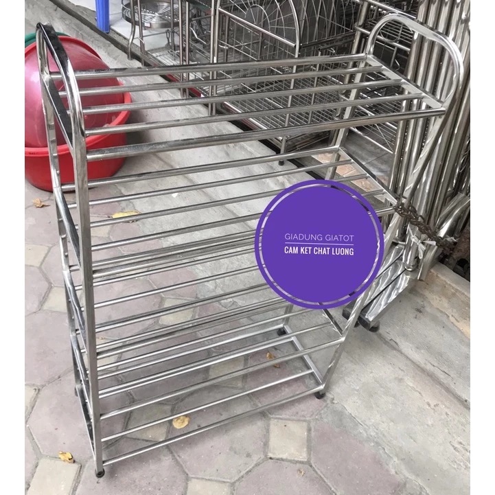 Kệ để giày dép inox 5 tầng Kệ để giày dép inox 5 tầng