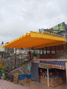 Máy bạt kéo Bình Dương dùng cho mái bạt xếp ngoài trời
