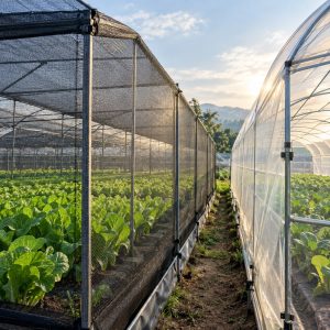 Lưới màng nhà kính dùng che chắn, hỗ trợ thông gió và phân khu trồng