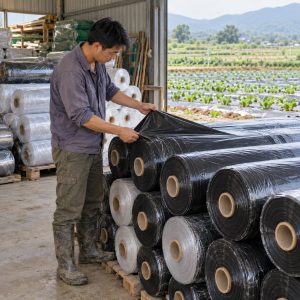 Đại lý màng phủ nông nghiệp đối chiếu nhãn, quy cách cuộn và lô hàng trước khi giao