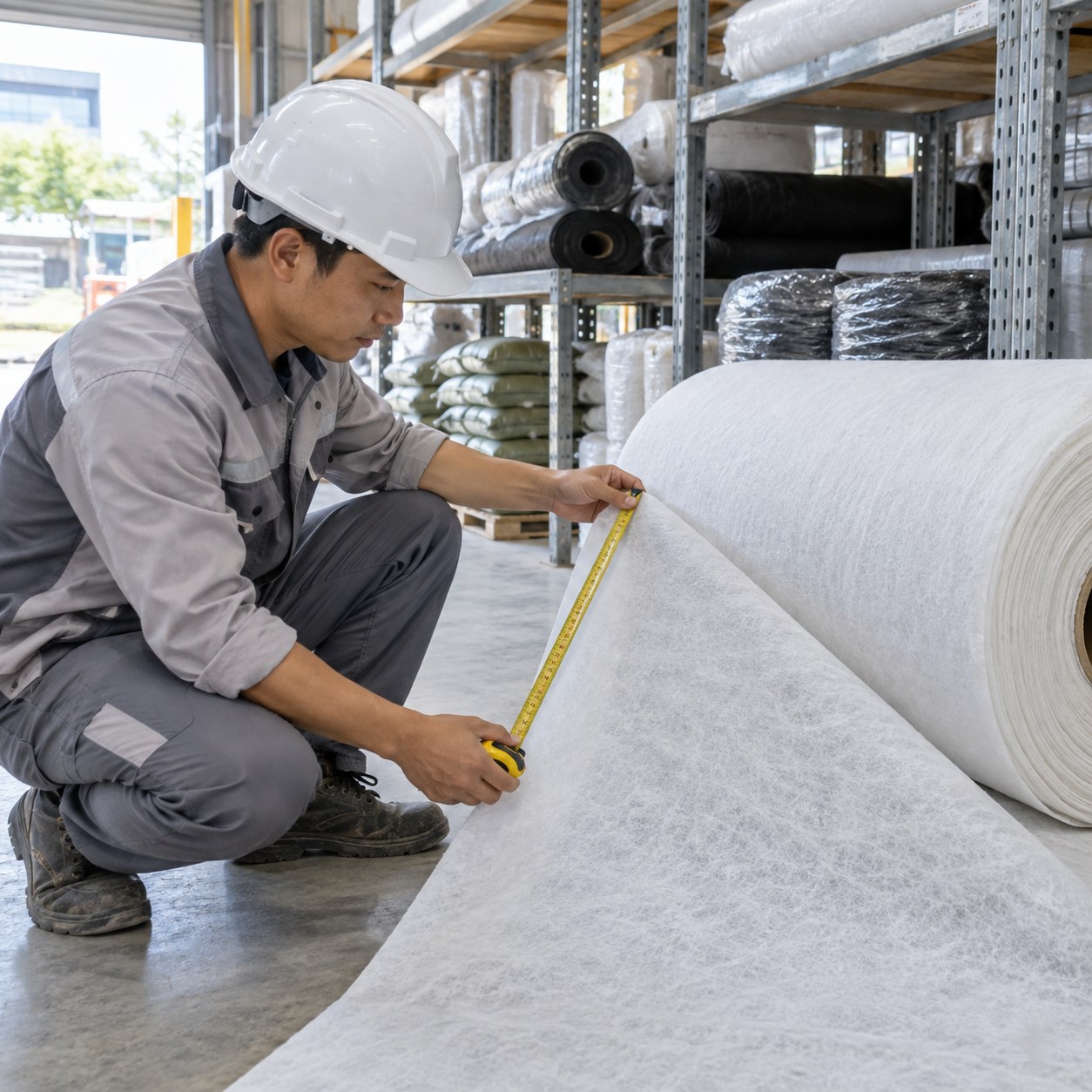 Cuộn vải địa kỹ thuật TS40 và bảng báo giá theo quy cách