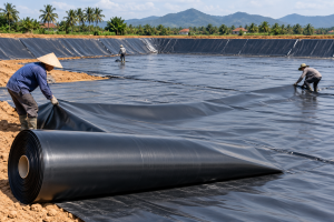 Màng chống thấm HDPE dày 1 mm | Bạt HDPE lót hồ