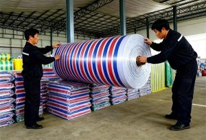 Giá bạt sọc khổ 2m cuộn dệt nhựa