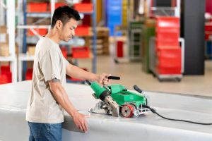 Hàn bạt nhựa bằng máy khò nhiệt