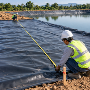 Thước đo kiểm tra kích thước cuộn và tấm bạt HDPE